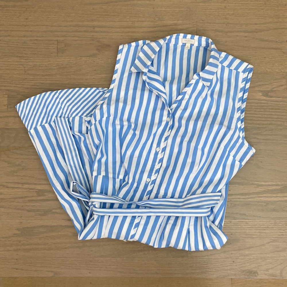 Talbots Sleeveless Shirtdress - vertical stripes